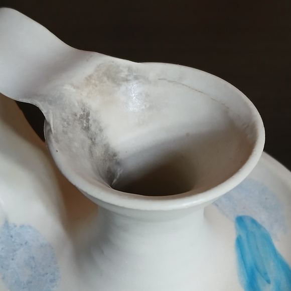 Flo Greig Studio Art Pottery Floral Chamberstick Candleholder - Picture 9 of 14